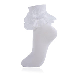 Women's Big Ruffle Bow Dress Socks lifestyle product image 25