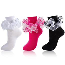 Women's Ruffle Fold-Cuff Dress Socks lifestyle product image 22