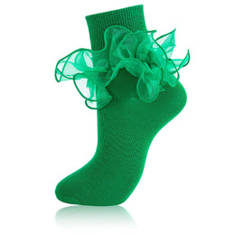 Women's Double-Ruffle Fold-Cuff Dress Socks lifestyle product image 40