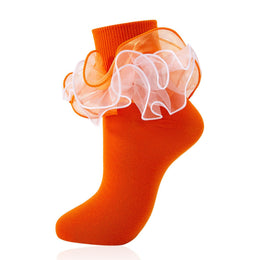 Women's Fluffy 4-Layer Ruffle Socks lifestyle product image 28