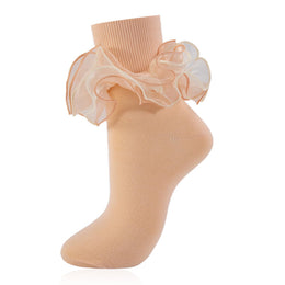 Women's Fluffy 4-Layer Ruffle Socks lifestyle product image 29