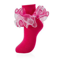 Women's Fluffy 4-Layer Ruffle Socks lifestyle product image 27