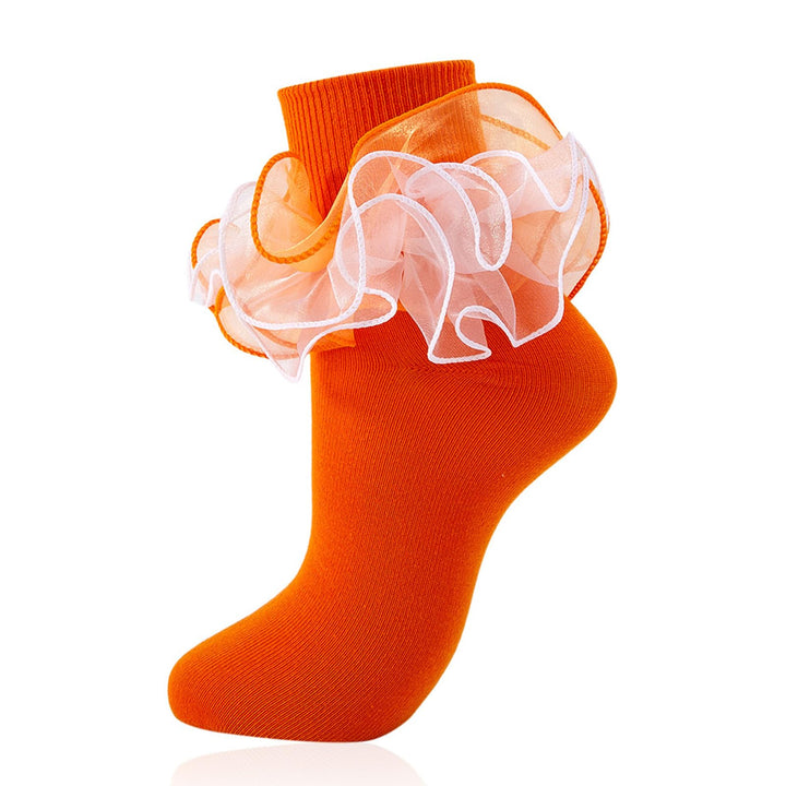 Women's Fluffy 4-Layer Ruffle Socks lifestyle product image 20