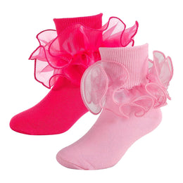 Girls Ruffle Fold-Cuff Dress Socks lifestyle product image 68