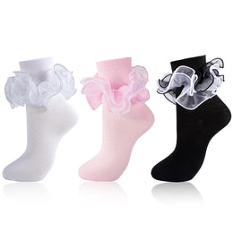 Women's Ruffle Fold-Cuff Dress Socks lifestyle product image 28