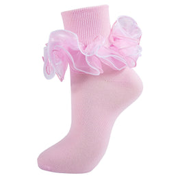 Women's Fluffy 4-Layer Ruffle Socks lifestyle product image 19