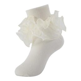 Girls Double-Ruffle Fold-Over Dress Socks lifestyle product image 137