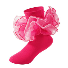 Girls Fancy 4-Layer Ruffle Pageant Socks lifestyle product image 27