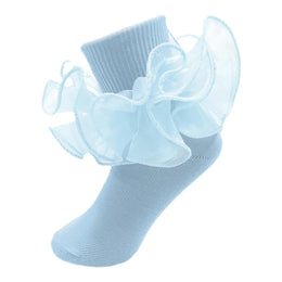 Girls Double-Ruffle Fold-Over Dress Socks lifestyle product image 151