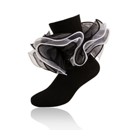 Girls Fancy 4-Layer Ruffle Pageant Socks lifestyle product image 39