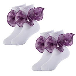 Girls Sparkling Ruffle Dress Socks lifestyle product image 24