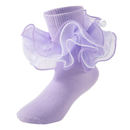 Girls Fancy 4-Layer Ruffle Pageant Socks lifestyle product image 22