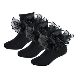 Girls Ruffle Socks with Double Lace Turn-Cuff lifestyle product image 216