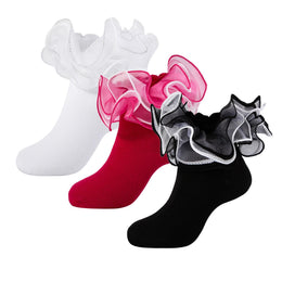 Girls Big-Ruffle Lace Dress Socks lifestyle product image 17