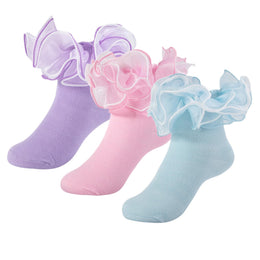 Girls Big-Ruffle Lace Dress Socks lifestyle product image 23