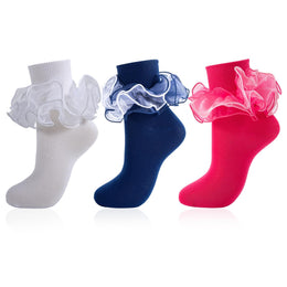 Women's Ruffle Fold-Cuff Dress Socks lifestyle product image 26