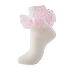 Women's Fluffy 4-Layer Ruffle Socks lifestyle product image 31