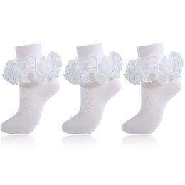 Women's Ruffle Fold-Cuff Dress Socks lifestyle product image 18