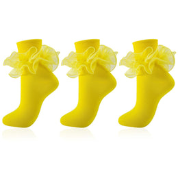 Women's Big Double-Ruffle Turn-Cuff Dress Socks lifestyle product image 52