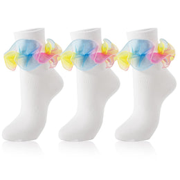 Women's Big Double-Ruffle Turn-Cuff Dress Socks lifestyle product image 49