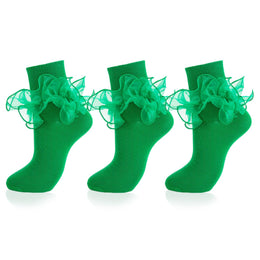 Women's Big Double-Ruffle Turn-Cuff Dress Socks lifestyle product image 51