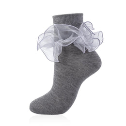 Women's Double-Ruffle Fold-Cuff Dress Socks lifestyle product image 32