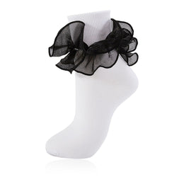 Women's Fluffy Ruffle Turn-Cuff Socks lifestyle product image 14