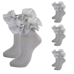 Women's Glitter Ruffle Ankle Socks lifestyle product image 13