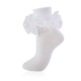 Women's Fluffy Ruffle Turn-Cuff Socks lifestyle product image 12