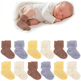 Baby Wool Preemie Socks, 12 Pairs by Frillora, additional styling view 14