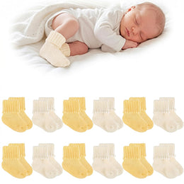 Baby Wool Preemie Socks, 12 Pairs by Frillora, additional styling view 13