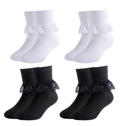 Girls Frilly Lace Ruffle Dress Socks lifestyle product image 29