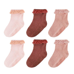 Baby Girl Ruffle Grip Socks with Grip Soles by Frillora, additional styling view 33