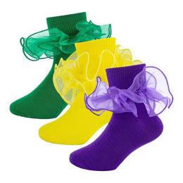Girls Ruffle Socks with Double Lace Turn-Cuff lifestyle product image 222