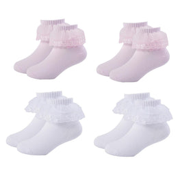 Girls Lace Ruffle Princess Dress Socks lifestyle product image 18