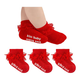 Baby Girl Ruffle Grip Socks with Lace Cuff lifestyle product image 71