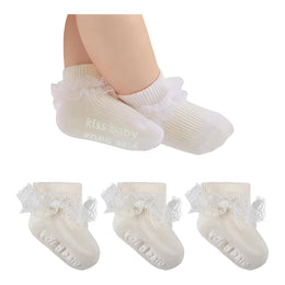 Baby Girl Ruffle Grip Socks with Lace Cuff lifestyle product image 77
