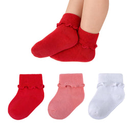 Baby Girl Comfy Turn-Cuff Ruffle Socks lifestyle product image 14