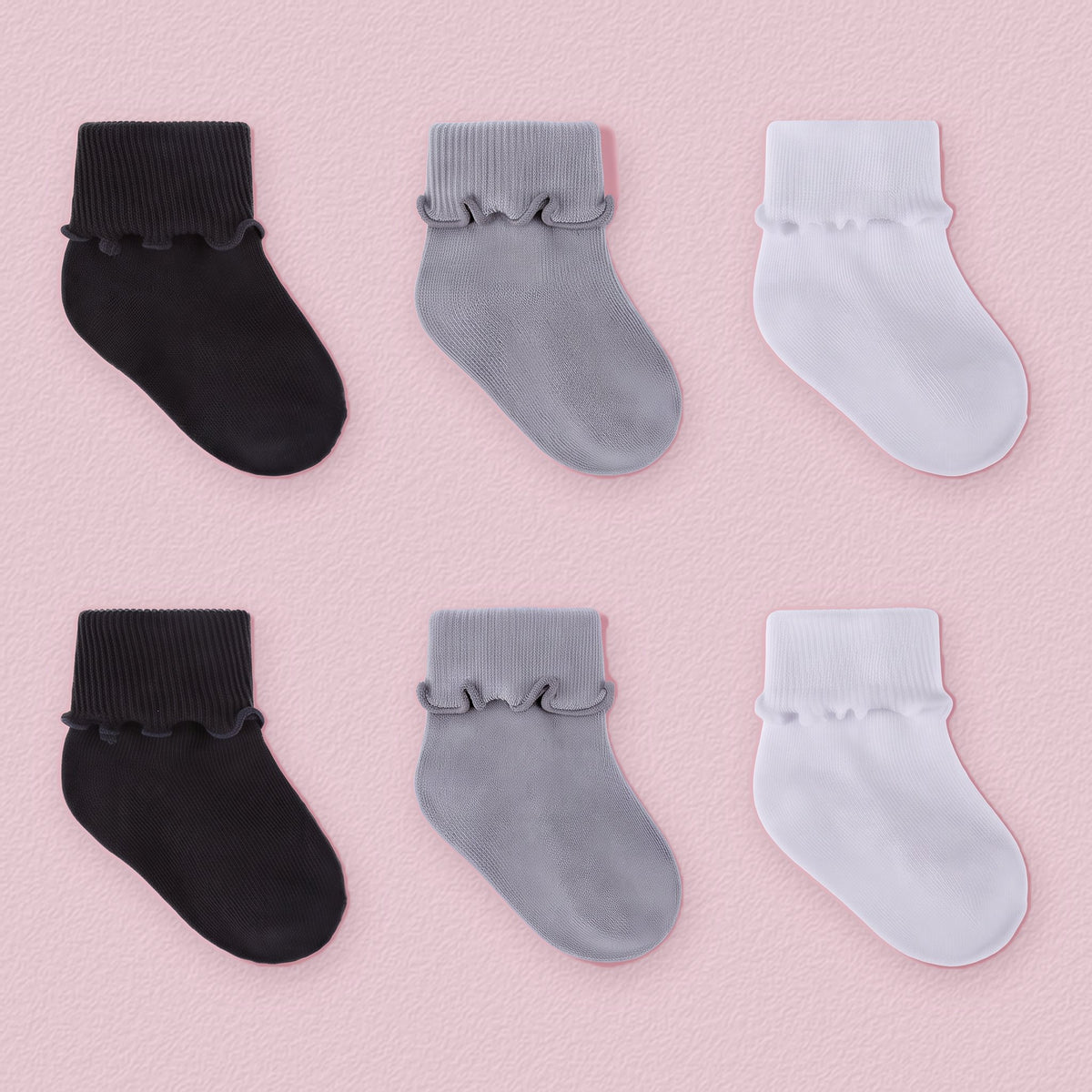 Baby Girl Comfy Turn-Cuff Ruffle Socks lifestyle product image 13