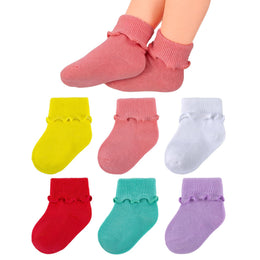 Baby Girl Comfy Turn-Cuff Ruffle Socks lifestyle product image 25