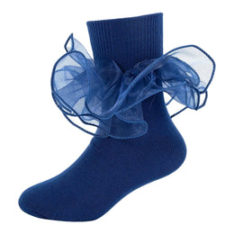 Girls Double-Ruffle Fold-Over Dress Socks lifestyle product image 157