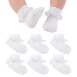 Baby Girl Ruffle Grip Socks for Newborns by Frillora, additional styling view 18