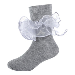 Girls Double-Ruffle Fold-Over Dress Socks lifestyle product image 163