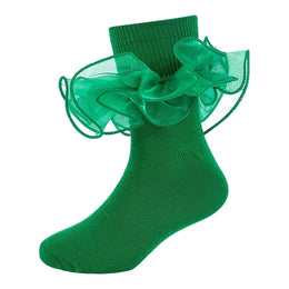 Girls Double-Ruffle Fold-Over Dress Socks lifestyle product image 166