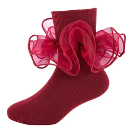 Girls Double-Ruffle Fold-Over Dress Socks lifestyle product image 165