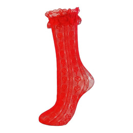 Women's Lace Ruffle Mesh-Trim Socks lifestyle product image 29