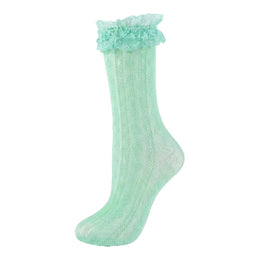 Women's Lace Ruffle Mesh-Trim Socks lifestyle product image 30