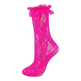 Women's Lace Ruffle Mesh-Trim Socks lifestyle product image 31