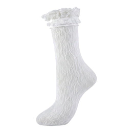 Women's Lace Ruffle Mesh-Trim Socks lifestyle product image 32