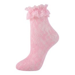 Women's Lace Ruffle Mesh-Trim Socks lifestyle product image 35